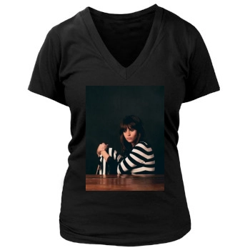 Felicity Jones Women's Deep V-Neck TShirt