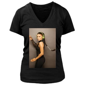 Fergie Women's Deep V-Neck TShirt