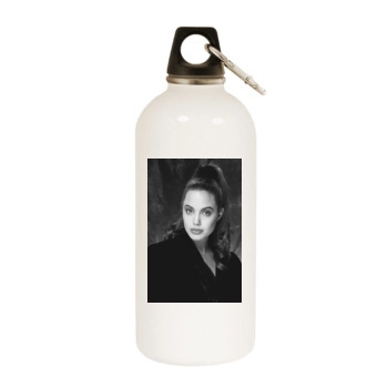 Angelina Jolie White Water Bottle With Carabiner