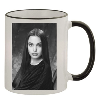 Angelina Jolie 11oz Colored Rim & Handle Mug