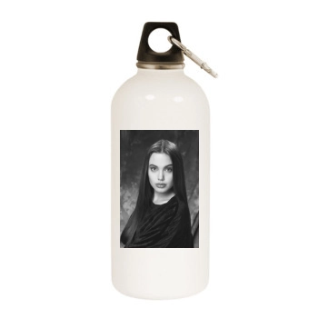 Angelina Jolie White Water Bottle With Carabiner