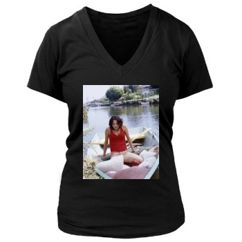 Asia Argento Women's Deep V-Neck TShirt