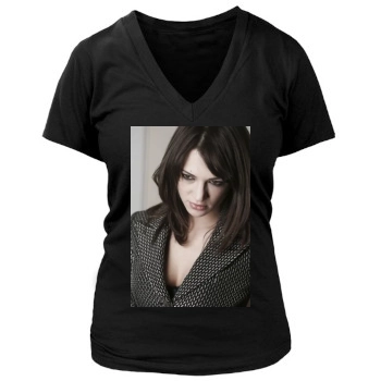 Asia Argento Women's Deep V-Neck TShirt