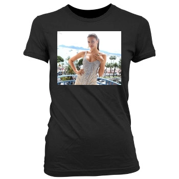 Irina Shayk Women's Junior Cut Crewneck T-Shirt