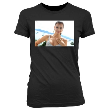 Irina Shayk Women's Junior Cut Crewneck T-Shirt