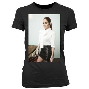 Jennifer Lopez Women's Junior Cut Crewneck T-Shirt