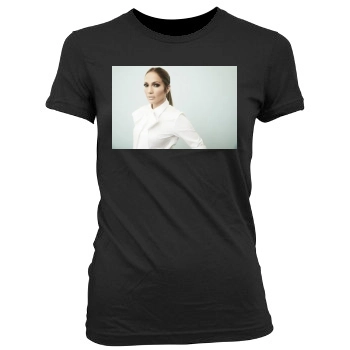 Jennifer Lopez Women's Junior Cut Crewneck T-Shirt