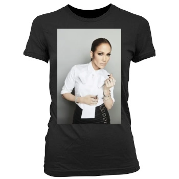 Jennifer Lopez Women's Junior Cut Crewneck T-Shirt