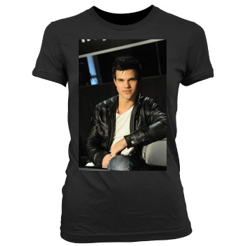 Taylor Lautner Women's Junior Cut Crewneck T-Shirt