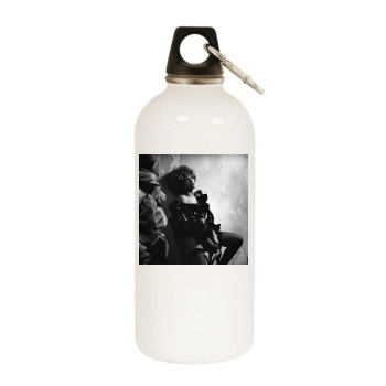 Tina Turner White Water Bottle With Carabiner