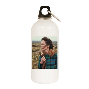 Lena Headey White Water Bottle With Carabiner