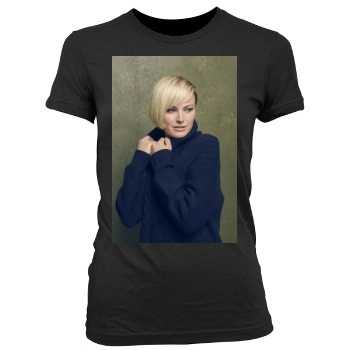 Malin Akerman Women's Junior Cut Crewneck T-Shirt