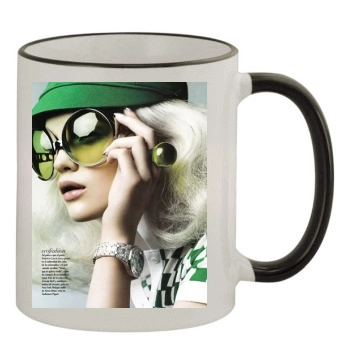 Vogue 11oz Colored Rim & Handle Mug