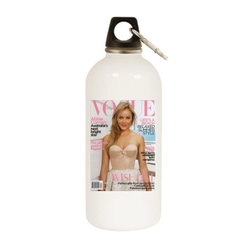 Vogue Australia White Water Bottle With Carabiner