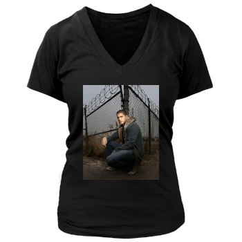 Wentworth Miller Women's Deep V-Neck TShirt