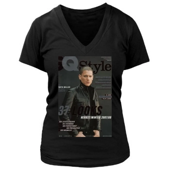 Wentworth Miller Women's Deep V-Neck TShirt