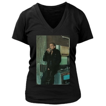 Wentworth Miller Women's Deep V-Neck TShirt