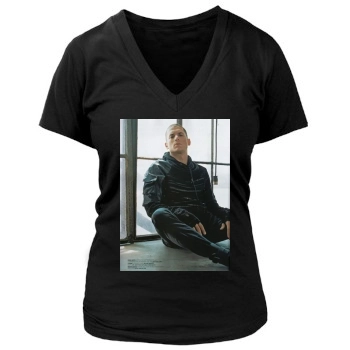 Wentworth Miller Women's Deep V-Neck TShirt