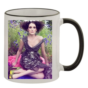 Winona Ryder 11oz Colored Rim & Handle Mug