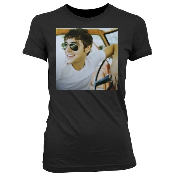 Zac Efron Women's Junior Cut Crewneck T-Shirt