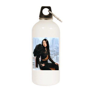 Ziyi Zhang White Water Bottle With Carabiner
