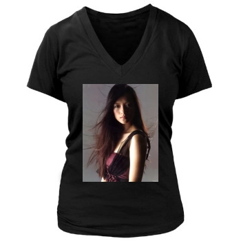 Ziyi Zhang Women's Deep V-Neck TShirt