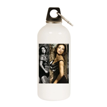 Adriana Lima White Water Bottle With Carabiner