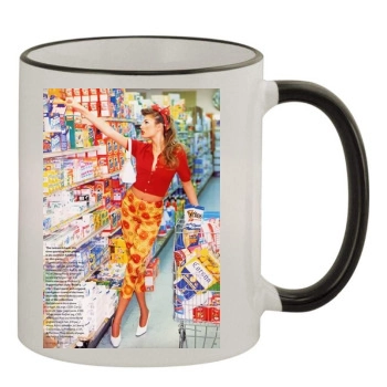 Bridget Hall 11oz Colored Rim & Handle Mug