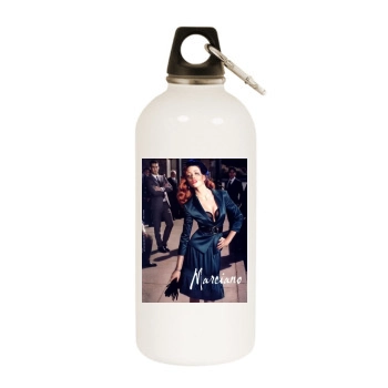 Bridget Hall White Water Bottle With Carabiner