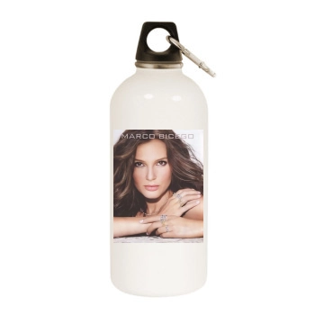 Bridget Hall White Water Bottle With Carabiner