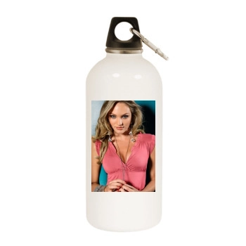 Candice Swanepoel White Water Bottle With Carabiner