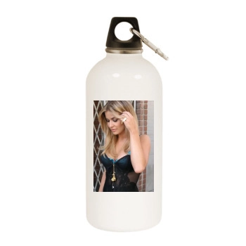 Carmen Electra White Water Bottle With Carabiner