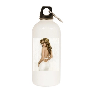 Carmen Electra White Water Bottle With Carabiner