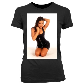 Carmen Electra Women's Junior Cut Crewneck T-Shirt