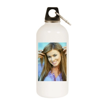 Carmen Electra White Water Bottle With Carabiner