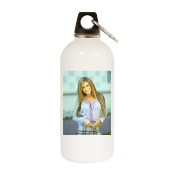 Carmen Electra White Water Bottle With Carabiner