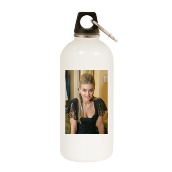 Carmen Electra White Water Bottle With Carabiner