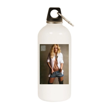 Carmen Kass White Water Bottle With Carabiner