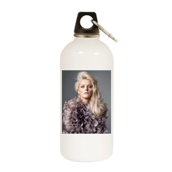 Carmen Kass White Water Bottle With Carabiner