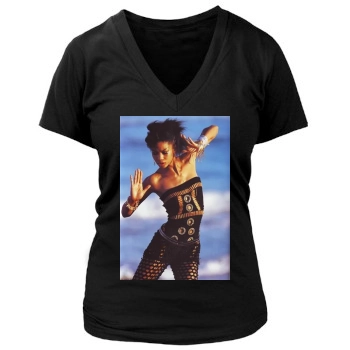 Chanel Iman Women's Deep V-Neck TShirt