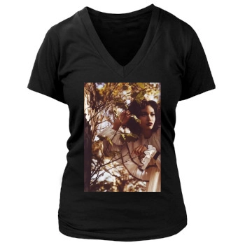 Chanel Iman Women's Deep V-Neck TShirt