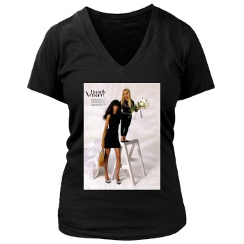 Chanel Iman Women's Deep V-Neck TShirt