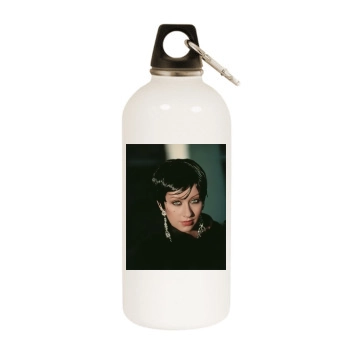 Christina Aguilera White Water Bottle With Carabiner