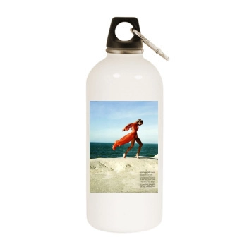 Elise Crombez White Water Bottle With Carabiner