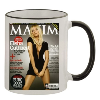 Elisha Cuthbert 11oz Colored Rim & Handle Mug