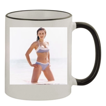 Elizabeth Hurley 11oz Colored Rim & Handle Mug