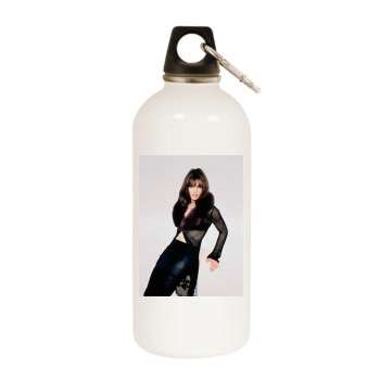 Elizabeth Hurley White Water Bottle With Carabiner