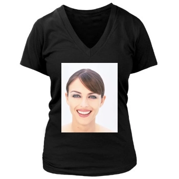 Elizabeth Hurley Women's Deep V-Neck TShirt