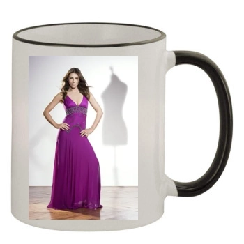 Elizabeth Hurley 11oz Colored Rim & Handle Mug