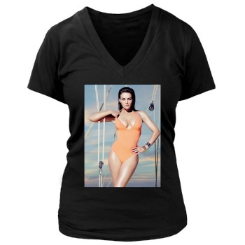 Elizabeth Hurley Women's Deep V-Neck TShirt